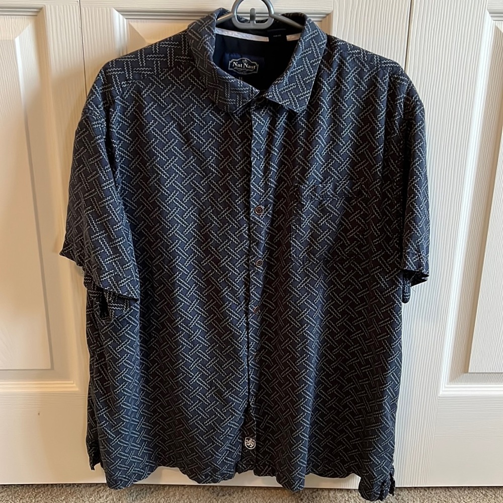 Mens Nat Nast Button Down short-sleeved shirt